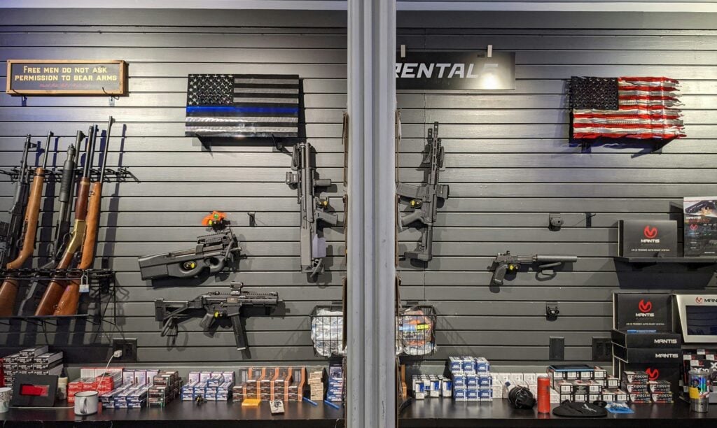a-display-of-guns-and-guns-in-a-gun-shop
